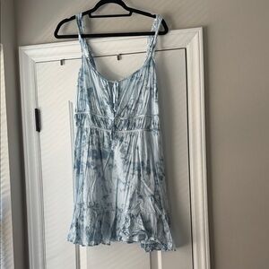 Elegant Sky Blue Sleeveless Dress